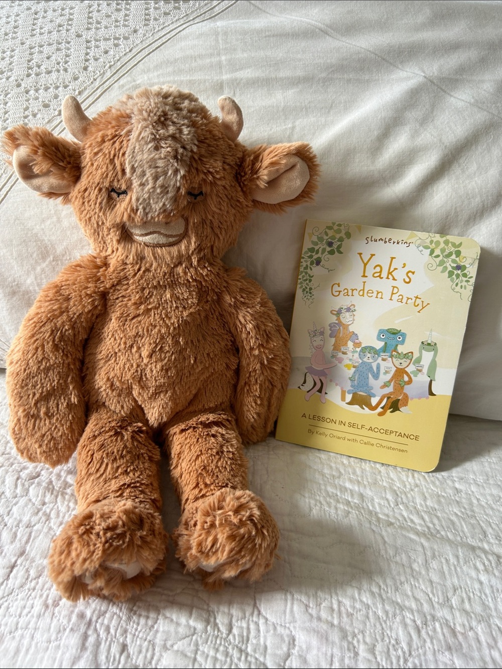 Skumberkins Brown Plush Yak Stuffed Animal -with accompanying book